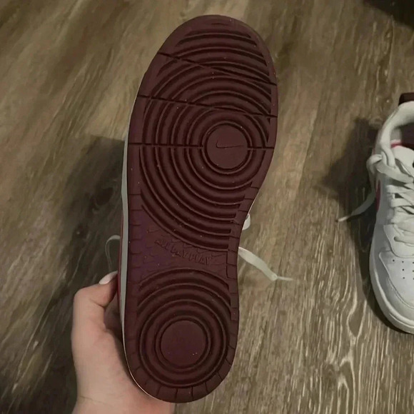 Nike Court Borough Low 2 Gs Pure Platinum Pink Prime - Picture 3 of 6